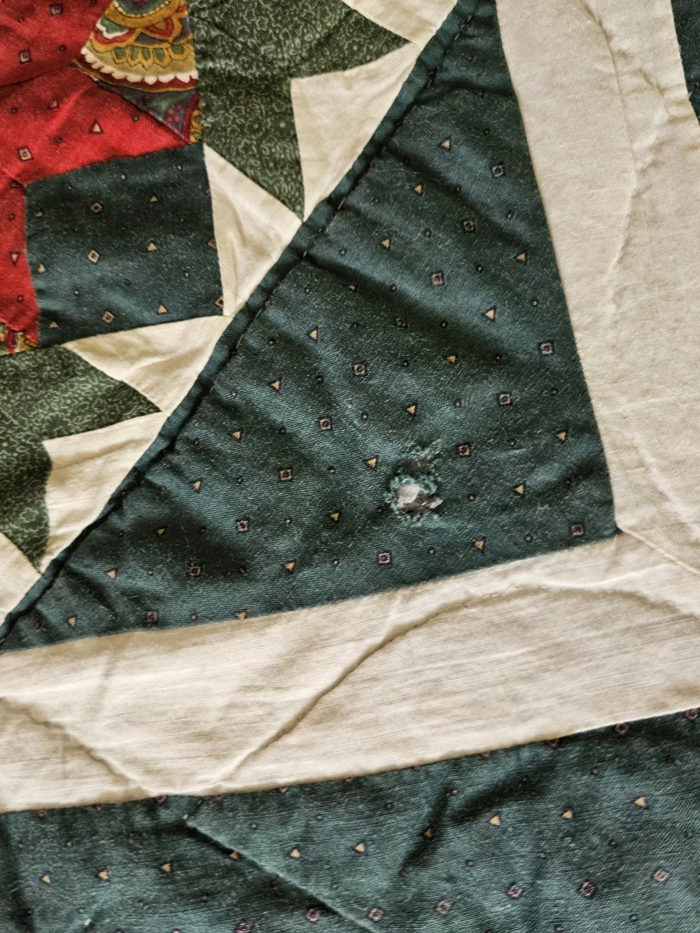 Classic Patchwork Star Quilt With Paisley Accents